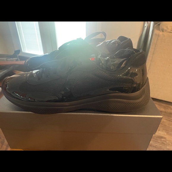 Black Patten leather Prada sneakers - Picture 4 of 5